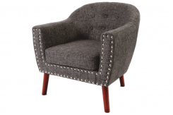 Rose: Grey-Linen Accent Chair