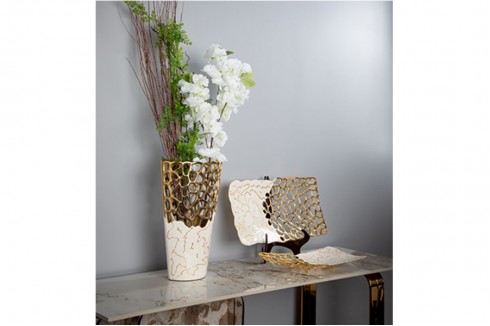 Harold Gold Platter Set & Vase