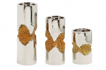 Nickel Ashley Candle Holder Set