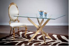 Gold Scissor Dining Table
