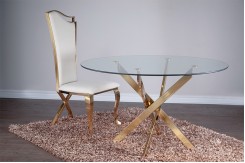 51" Gold Sword Dining Table