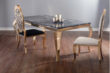 Gold Tusk Marble Dining Table
