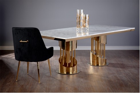Pillar Gold Dining Table Pillar Gold Dining Table