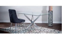 Silver Scissor Dining Table