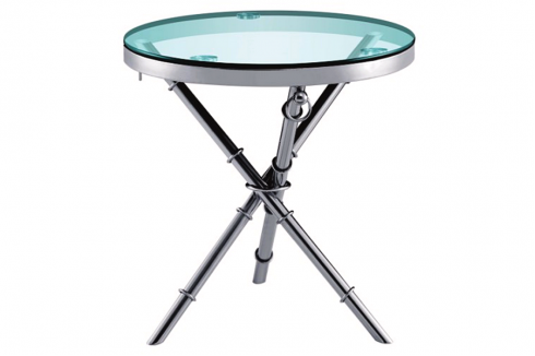 Silver Bamboo Side Table Silver Bamboo Side Table